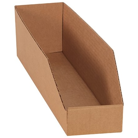Bsc Preferred 4 x 18 x 4-1/2'' Kraft Bin Boxes, 50PK BUY00030071